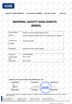 304F MSDS report