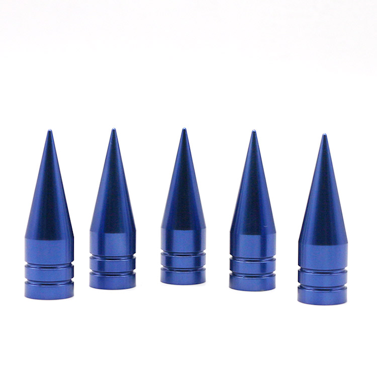 CNC machining Automotive blue steel spike lug nuts