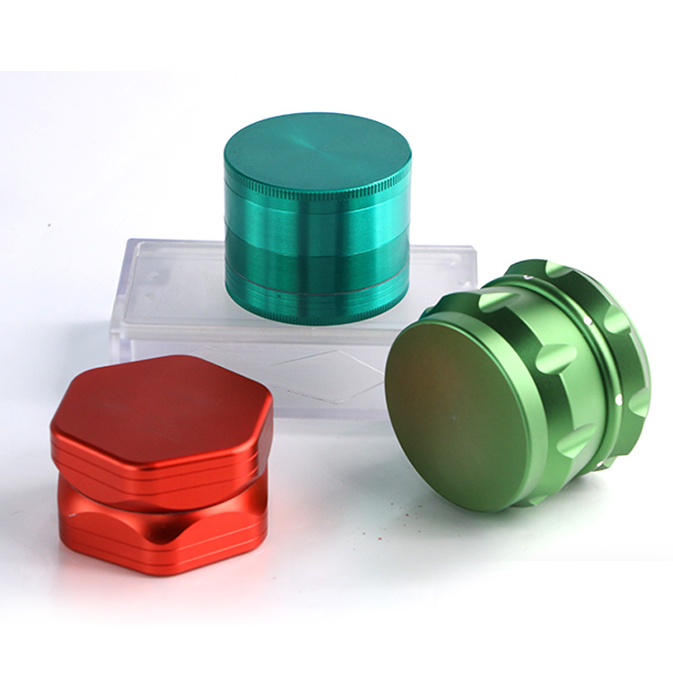 Herb Grinder, 4-piece Zinc Alloy Manual Grinder Sharp Teeth Preparing