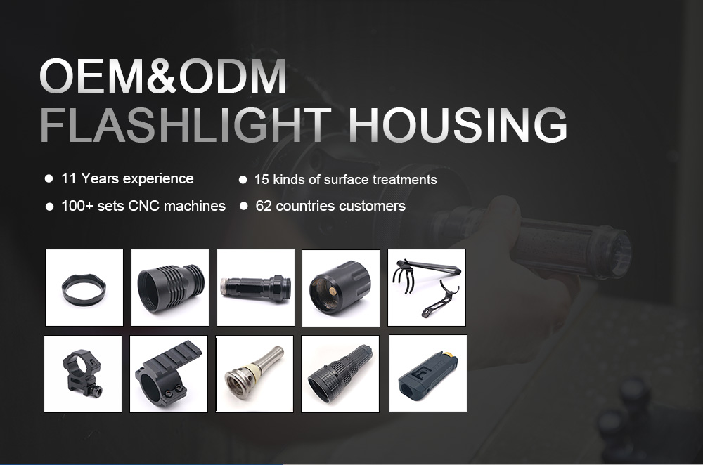CNC Milling Machining Aluminum Flashlight Housing