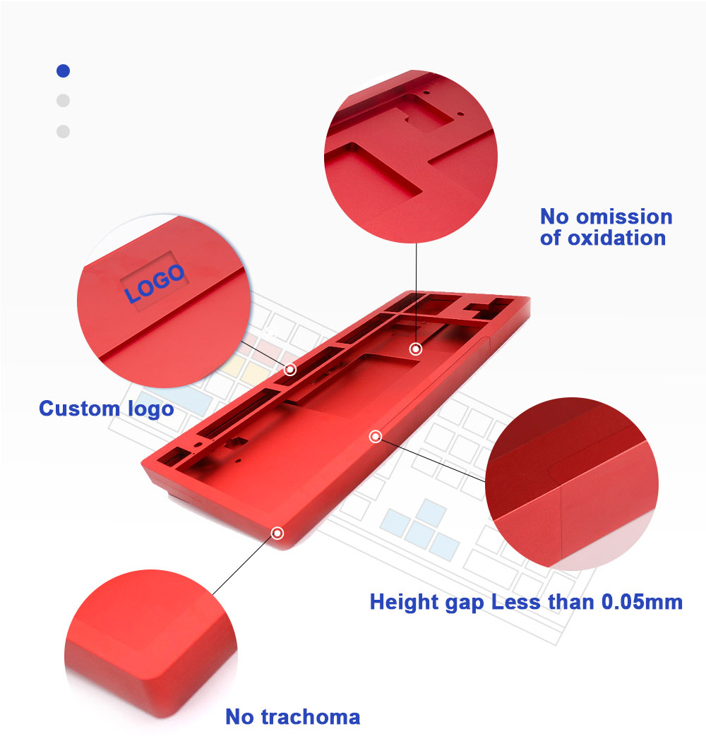 Custom CNC Machining Anodized Aluminum DIY Mechanical Keyboard Case