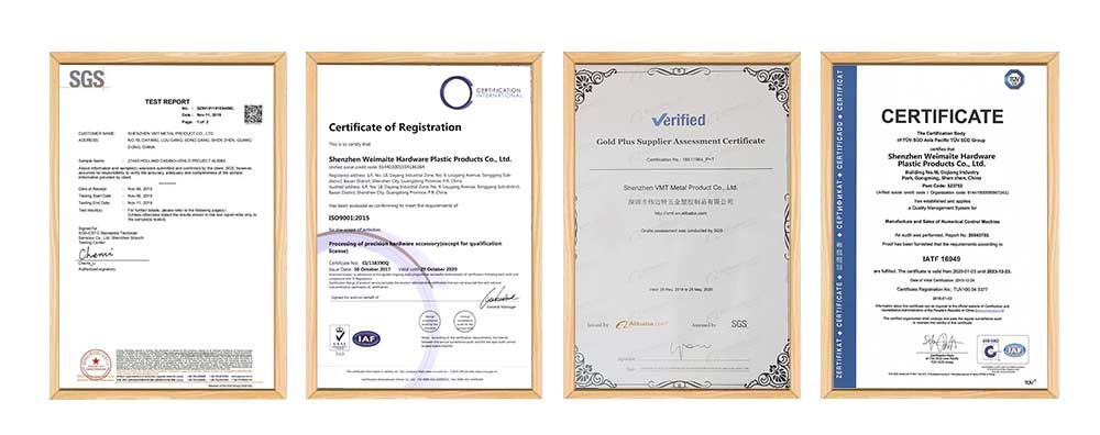 Custom CNC Machining Roller Lifters Certificate