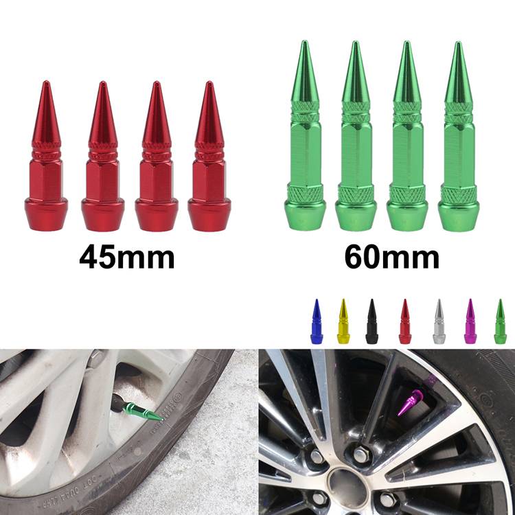 Aluminum Tire Valve Stem Cap Spike Shaped