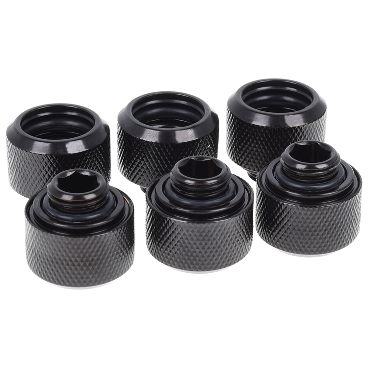 Black Alphacool Eiszapfen 16mm knurled 