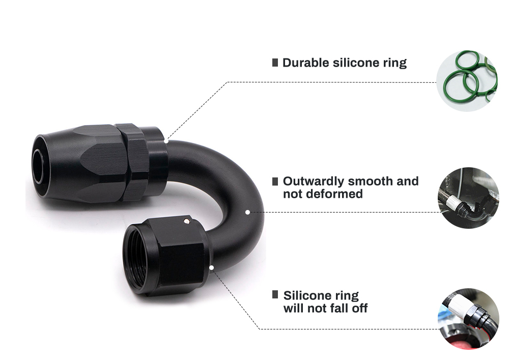 AN Fitting, AN4 AN6 AN8 AN10 AN12 AN20 Fittings, Swivel Hose Ends, Push On Hose End