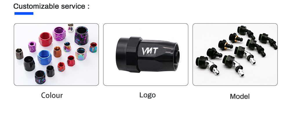 AN6 AN8 AN10 AN12 AN16 120 Degree PTFE Hose Ends Fitting services