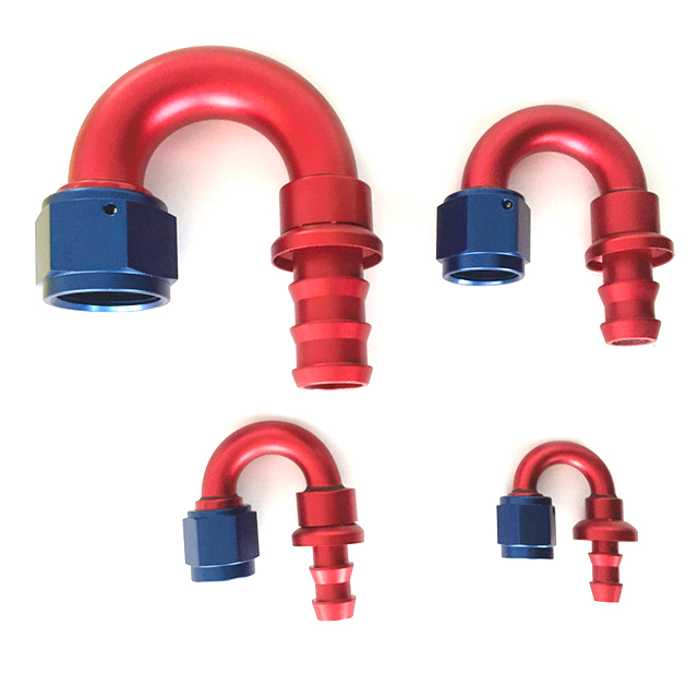 180 Degree AN Push Lock Swivel Hose End Fitting