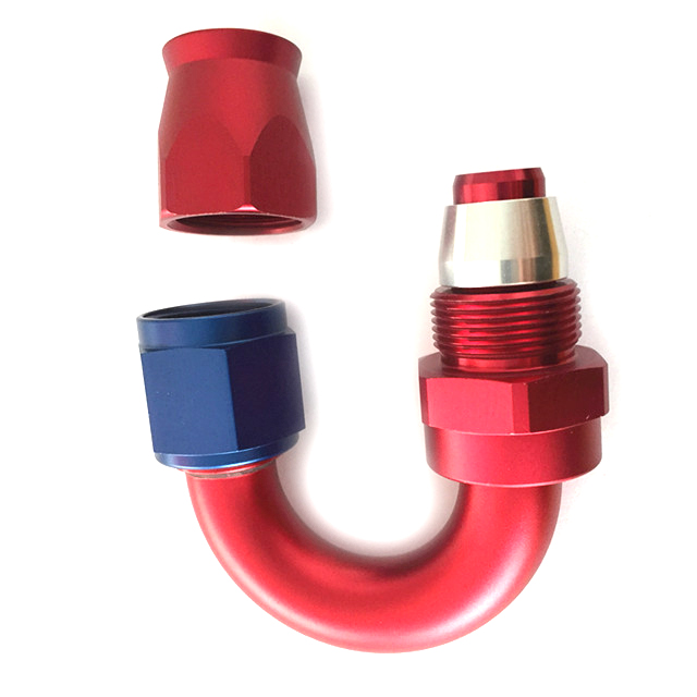 180 Degree PTFE Reusable Swivel Fitting Hose End 