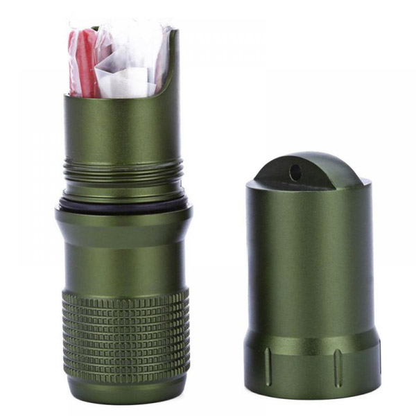 Custom Green CNC Waterproof EDC Pill Bottle