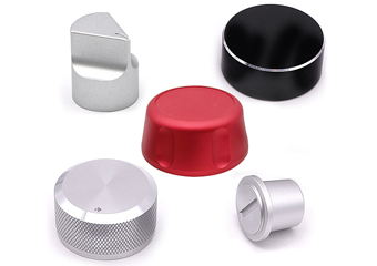 Custom CNC knurled Audio Volume Control Knobs Surface Treatment