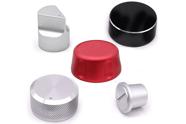 CNC  Knurled Audio Volume Control Knobs Surface Treatment