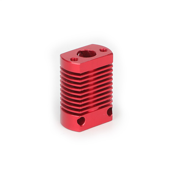 red Custom CNC 3d Printer Heatsink Parts