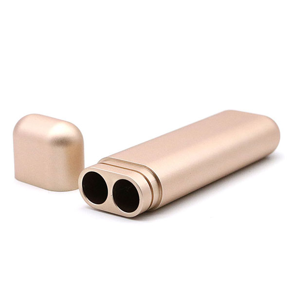 gold Custom CNC Machining Metal Cigar Tubes