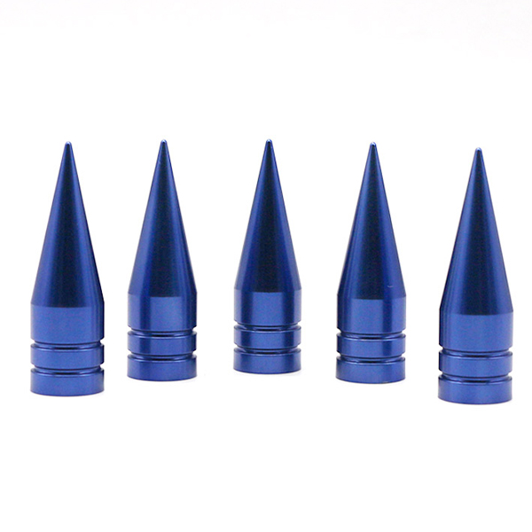 CNC machining Automotive blue steel spike lug nuts