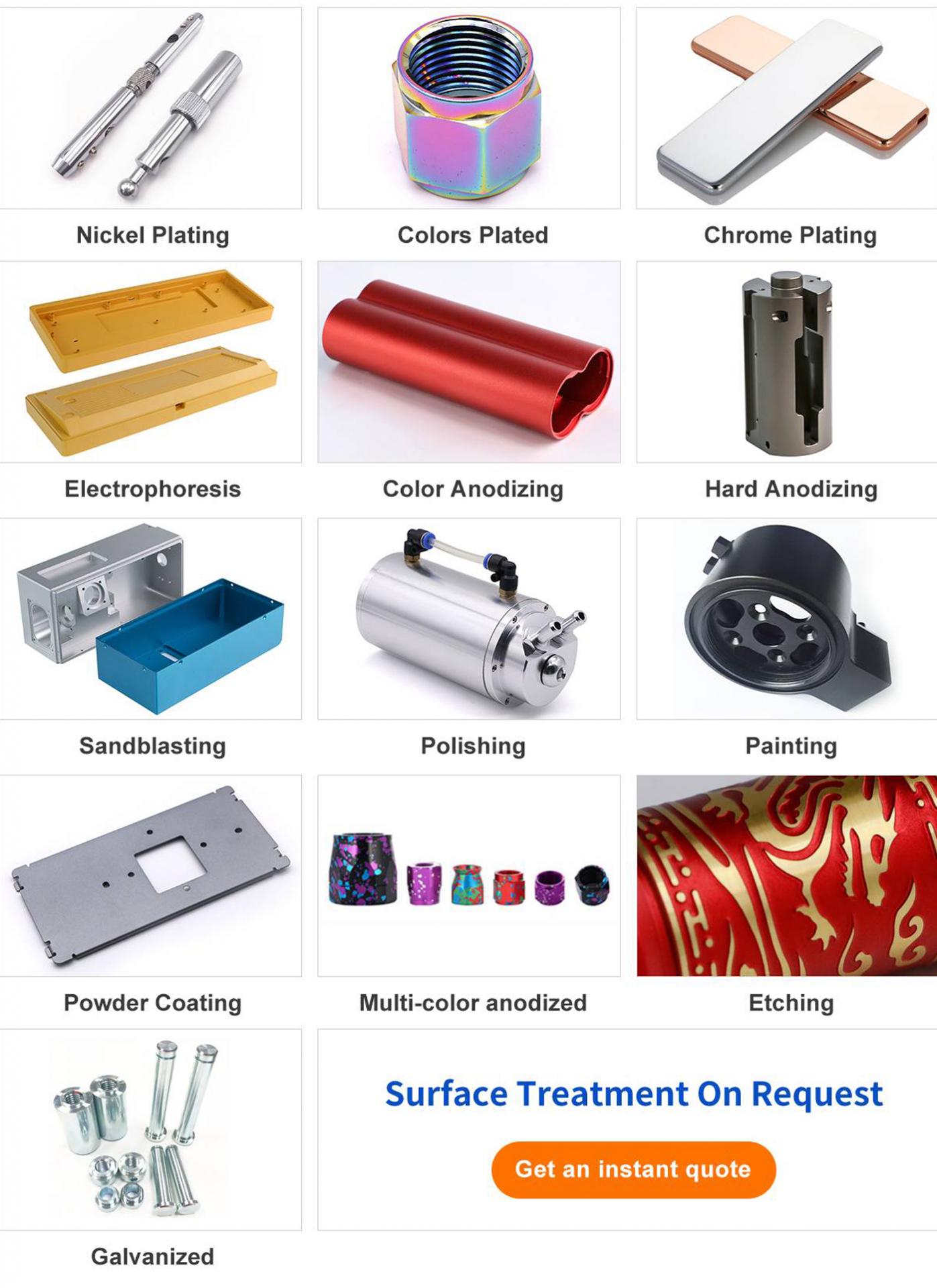 automotive metal CNC machining parts Surface treatment
