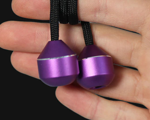 Custom Purple CNC Aluminum Begleri Fidget Beads Finger