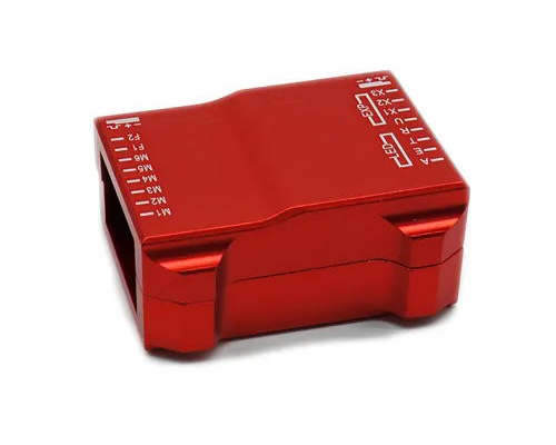 red Custom CNC Aluminum Flight Controller Protection Case Machining