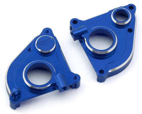 Custom blue CNC Aluminum Transmission Mount Case Machining