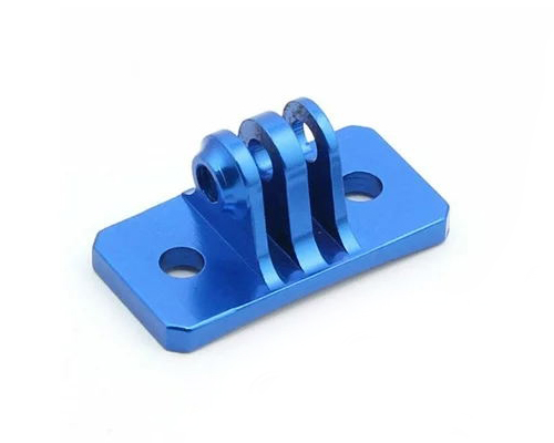 Custom CNC blueGopro Tripod Mount Adapter Machining