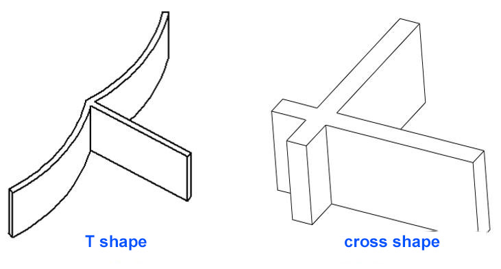 Change the T shape to a cross shape