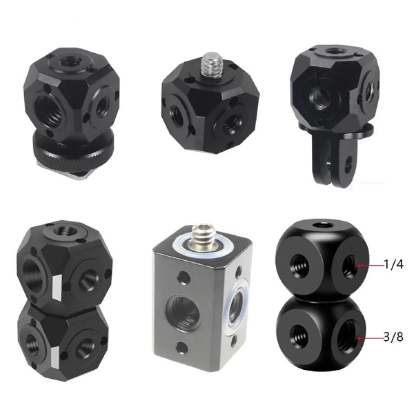 Custom CNC Dual Cubic Mount Cube Bracket Adapter Machining