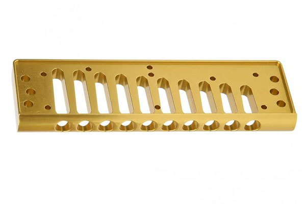 CNC Machining Aluminum Brass Titanium Gold Comb Chromatic Harmonica