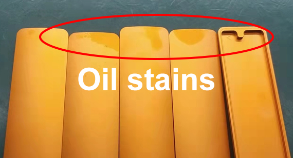 CNC machined parts surface Oil stains