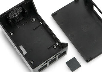Custom CNC Black HighPi Raspberry Pi Pi B+/2/3 Plastic Metal Case Surface Treatment