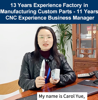 13 Years Experience Factory in Manufacturing Custom Parts - 11 Years CNC Experience Business Manager