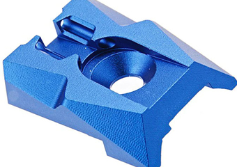 Custom CNC Aluminum Fiber Optic Rear Sight Surface Treatment