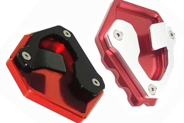 Custom CNC Aluminum Motorcycle Side Kickstand Extension Foot Pad Support