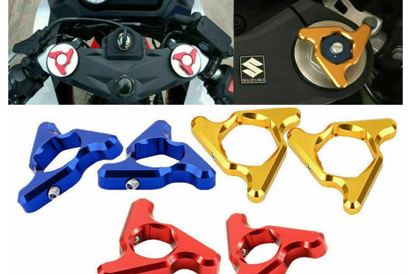 Custom Motorcycle CNC Aluminum Racing Billet Chain Fork Preload Adjuster Blocks