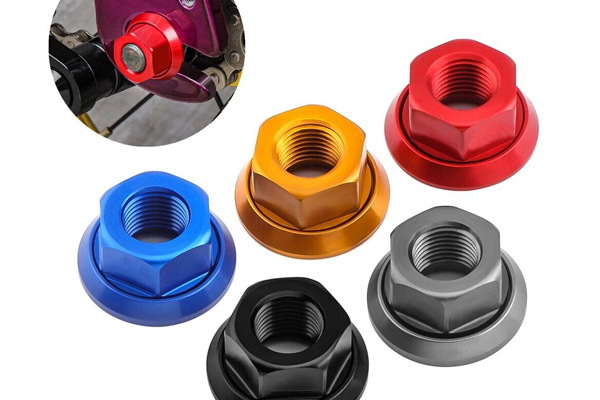 Custom CNC Aluminum Hub Nut Bicycle Axle Machining