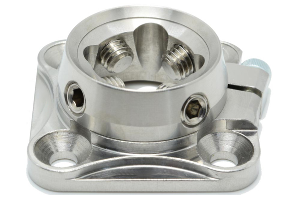 Custom CNC Aluminum 4 Hole Adapter W/Rotating Receiver Machining