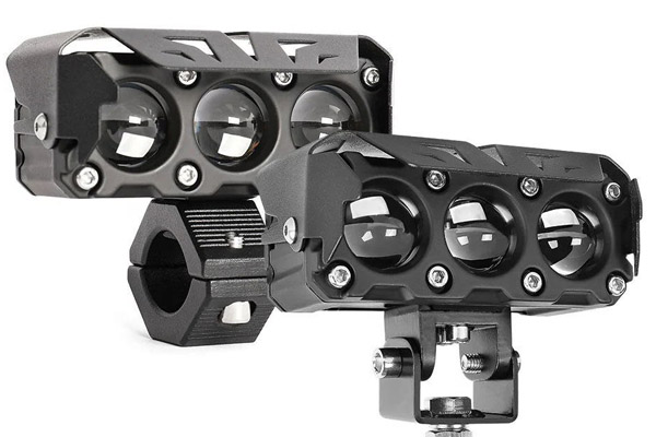 Custom CNC Aluminum Motorcycle High and Low Beam Auxiliary Light Bracket