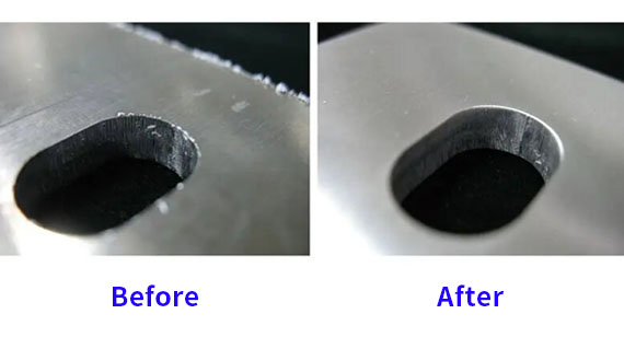Deburr Aluminum Before After