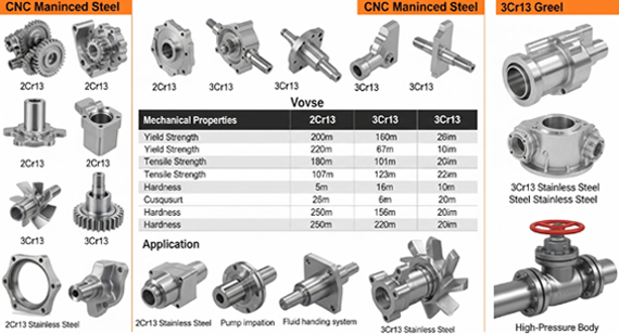 2Cr13 Steel and 3Cr13 Steel CNC Machining Parts