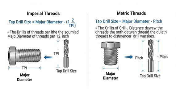 Tap Drill Size Calculation Diagram
