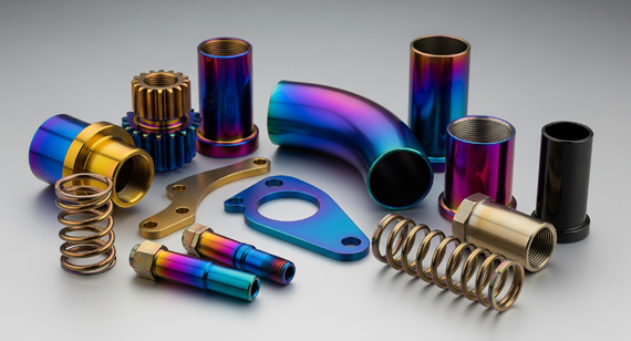 Rainbow Anodized Stainless Steel CNC Machining Parts