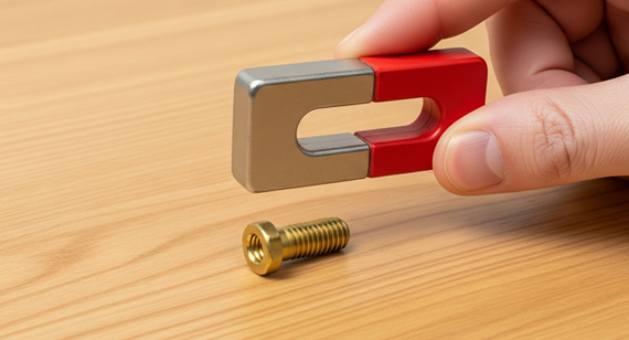 Testing the magnetism of brass