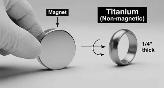Pure titanium is non-magnetic