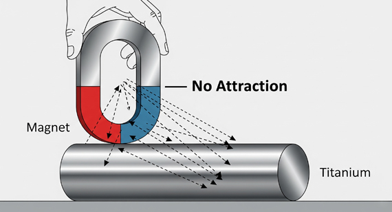 Non-magnetic properties of titanium