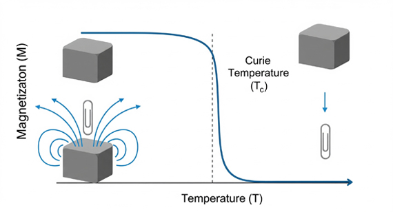 Curie Temperature of Iron Oxide