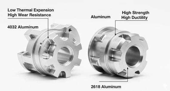 4032 Aluminum Alloy and 2618 Aluminum Alloy CNC Machining Parts