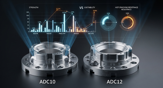ADC10 Aluminum Alloy vs. ADC12 Aluminum Alloy Property Comparison