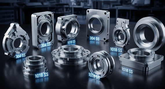 304 Stainless Steel and 1018 Stainless Steel CNC Machining Parts