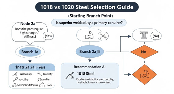 1018 and 1020 Stainless Steel Selection Guide Chart