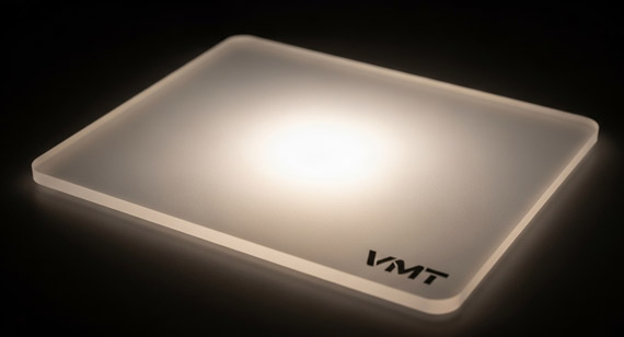 CNC machined translucent plastic diffuser