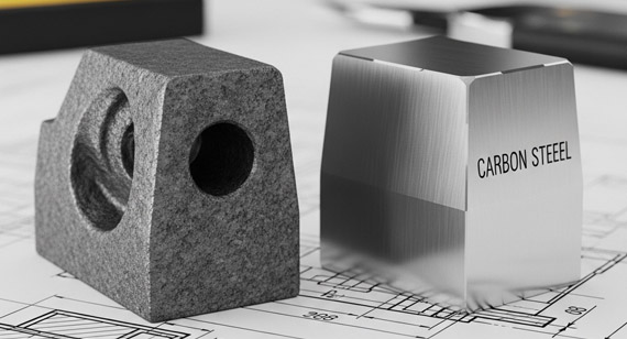 Gray cast iron and carbon steel CNC machined parts