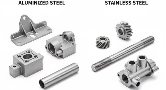 Aluminized Steel and Stainless Steel CNC Machining Parts